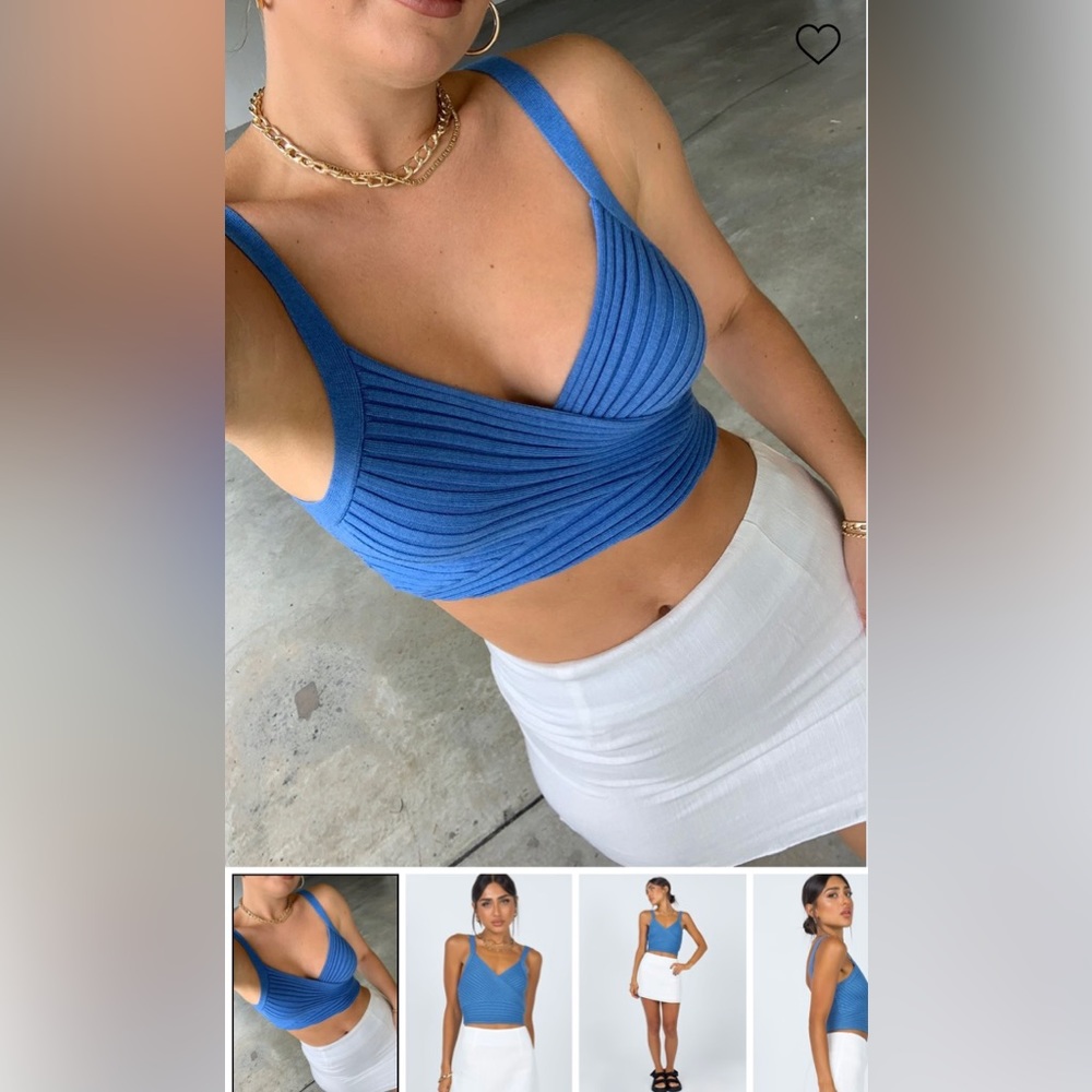Princess Polly Arlene top blue